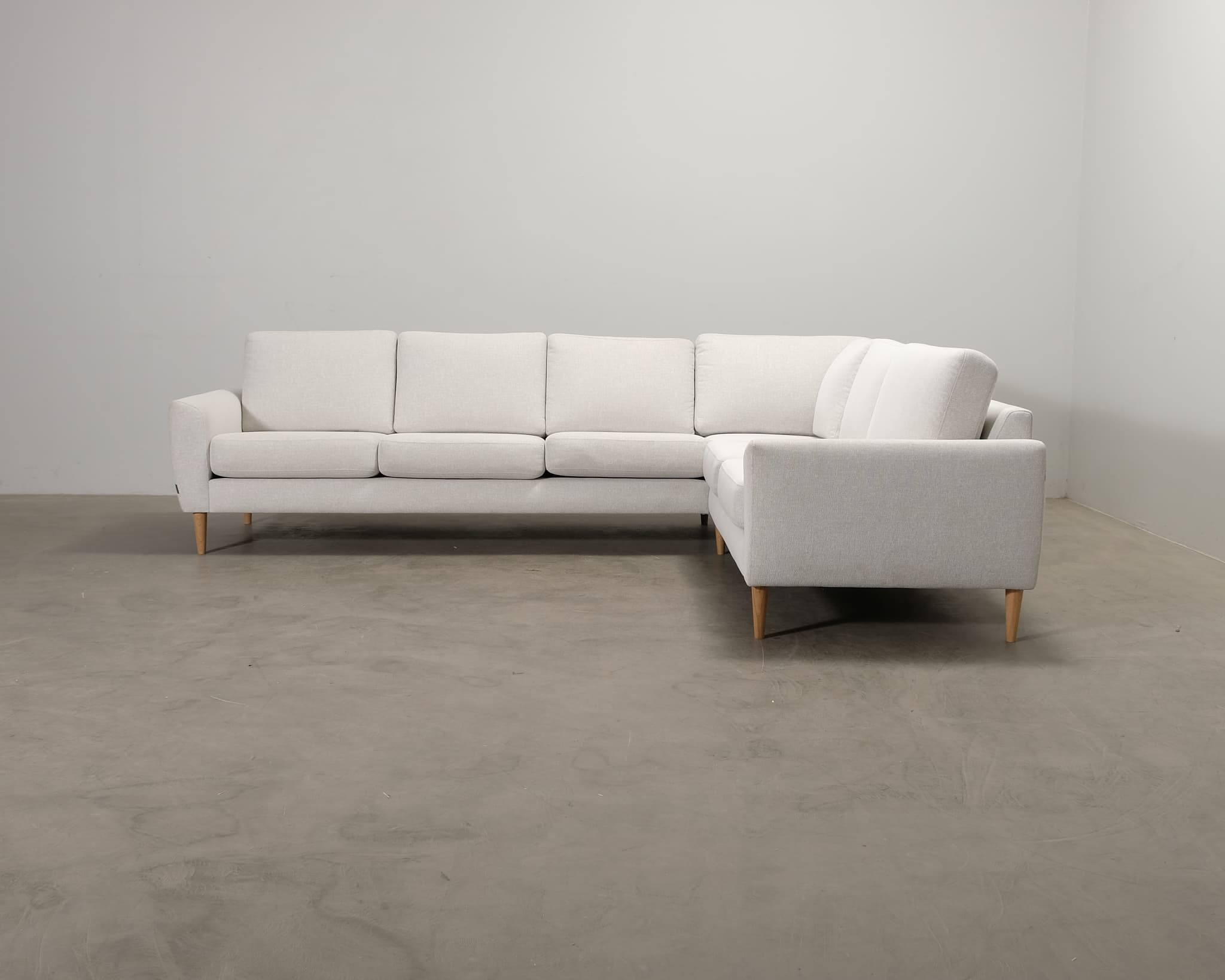 Italface Ross 5-sits hörnsoffa naturvit
