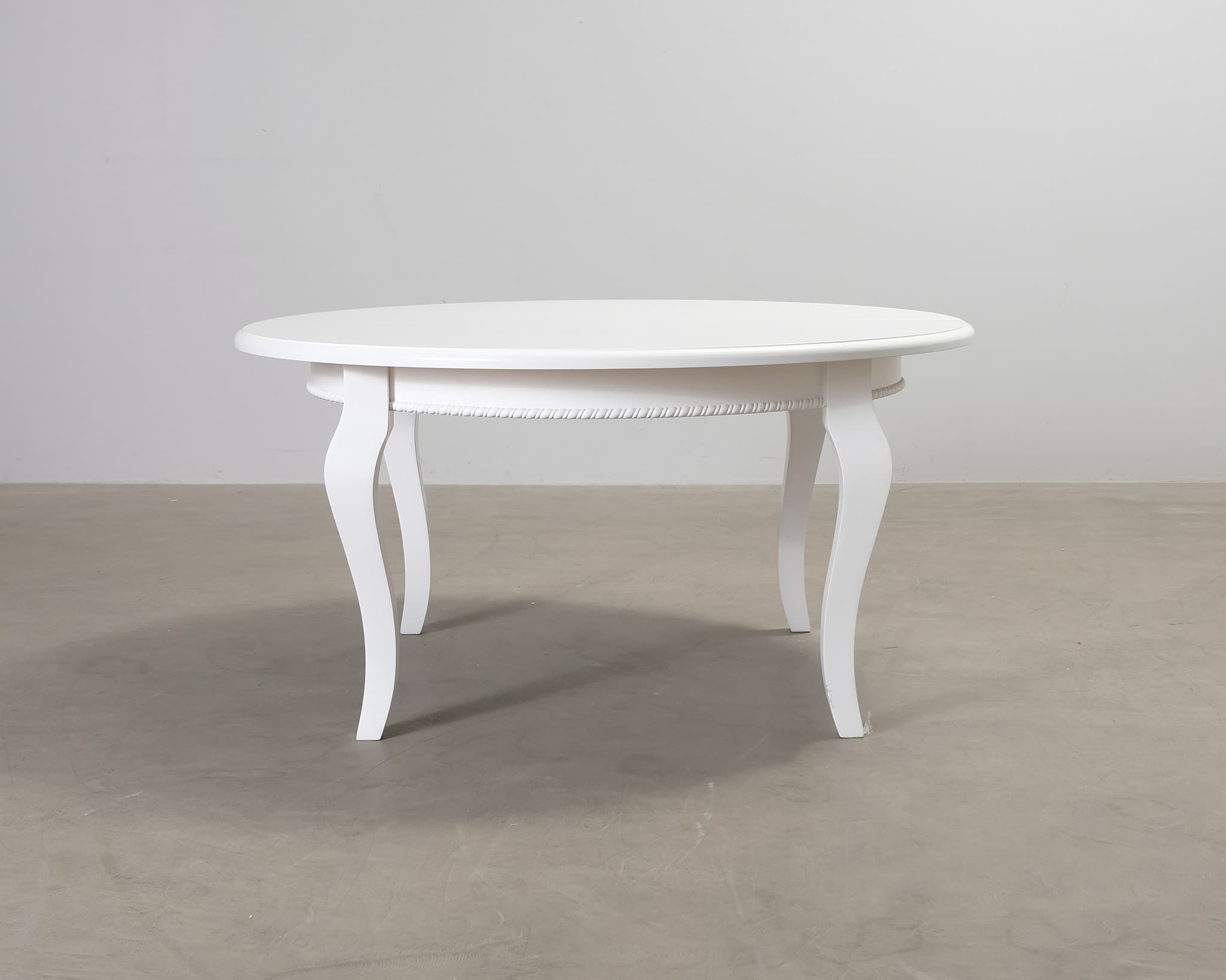 Tabell matbord ø 150 cm vit