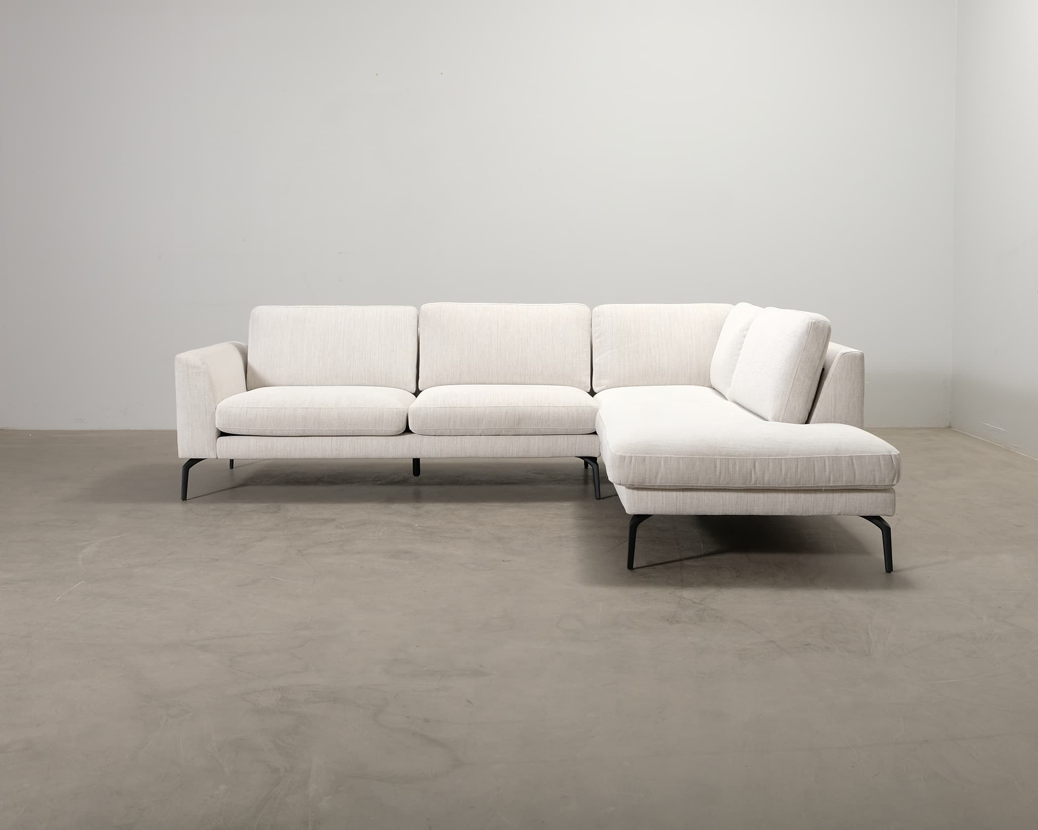 Bruce 4-sits hörnsoffa med divan ljusbeige