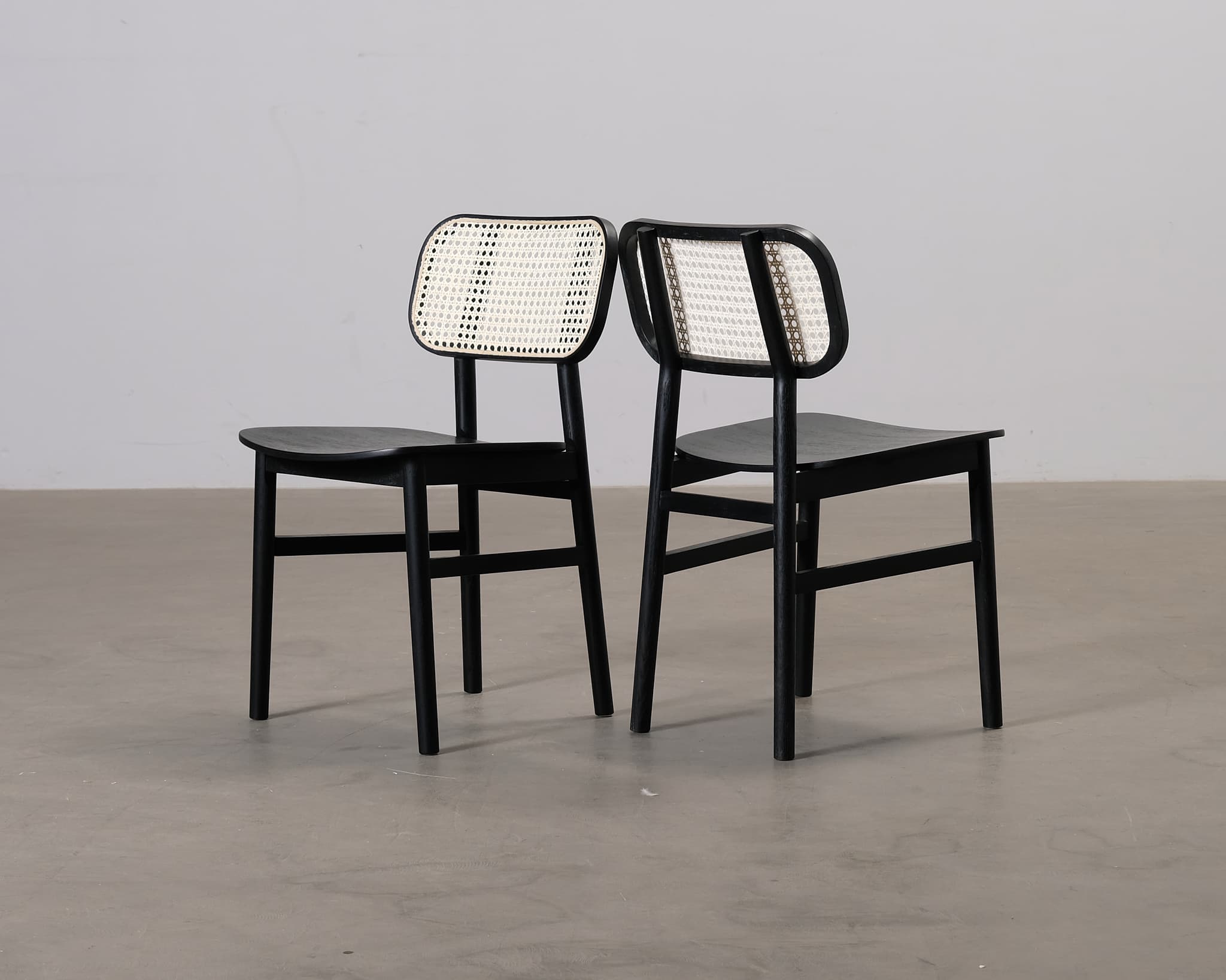 FeelDesign Rita matstol svart / rotting, set om 2