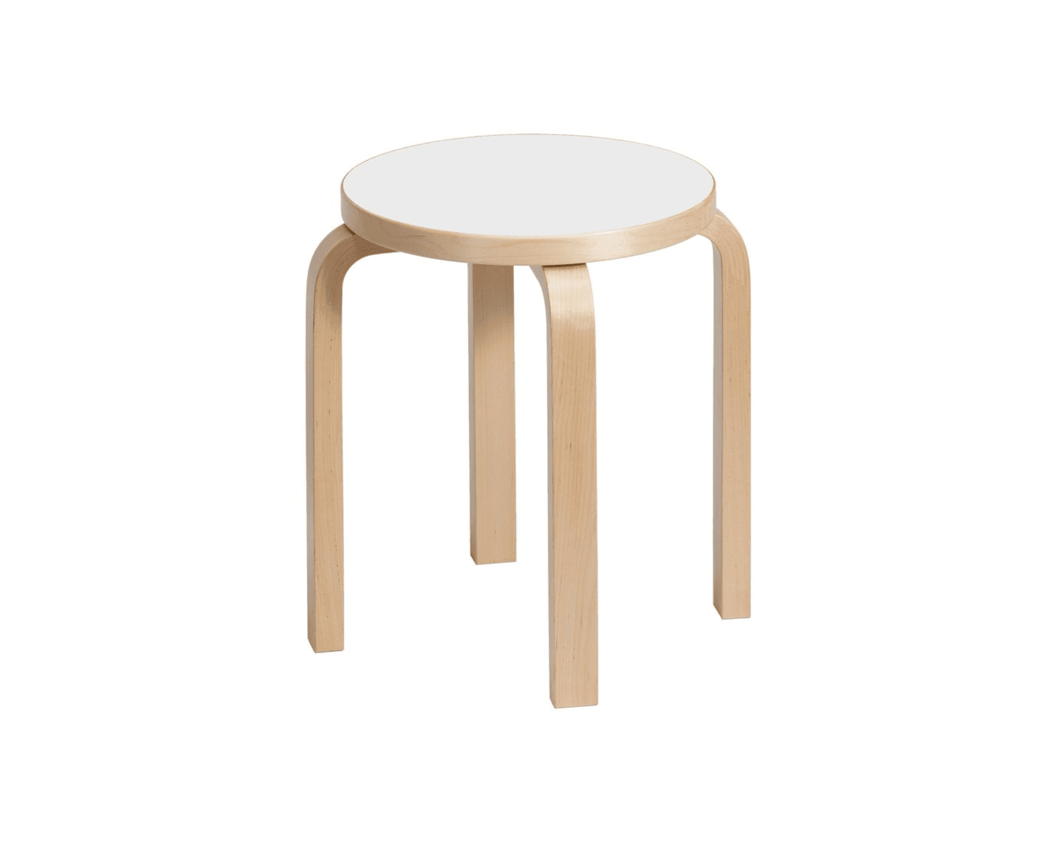 Artek E60 pall björk / vit laminat