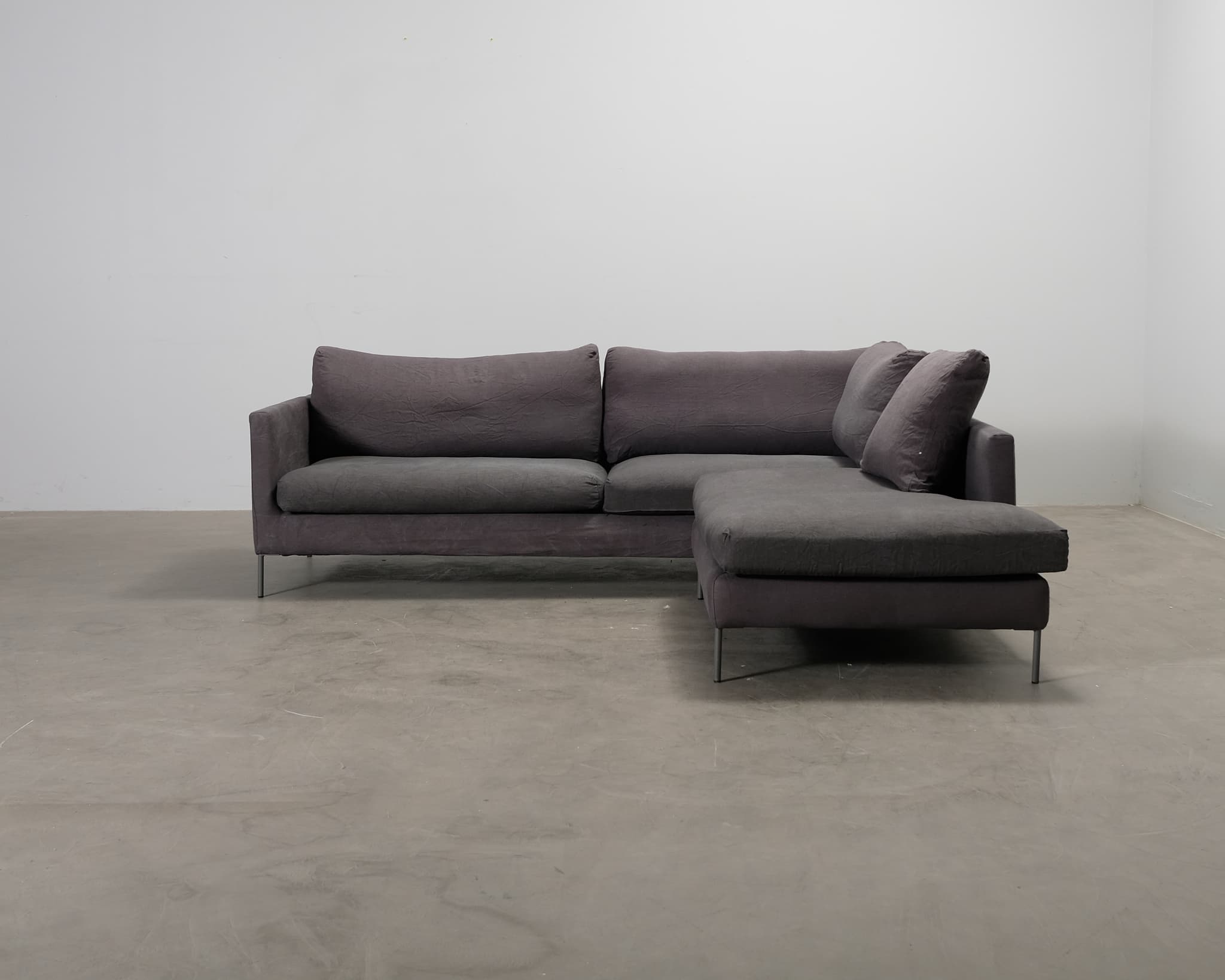 HT Collection Como 3-sits hörnsoffa mörkgrå