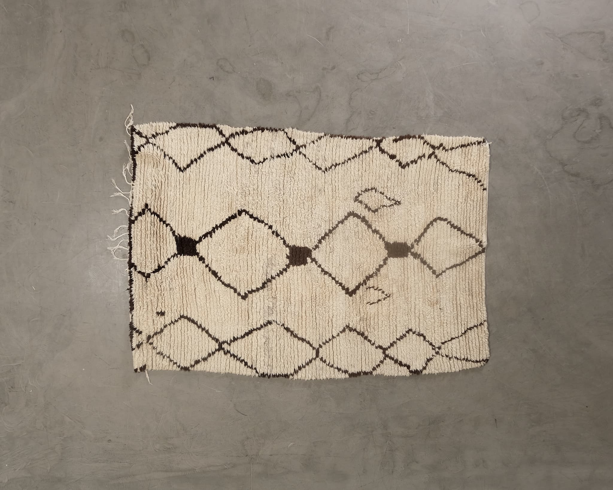 Beni Ourain matta naturvit 170 x 245 cm