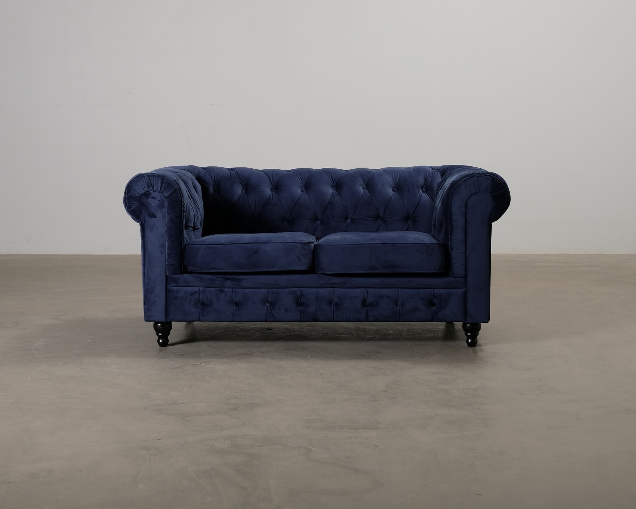 Manor House Chesterfield Lyx 2-sits soffa blå