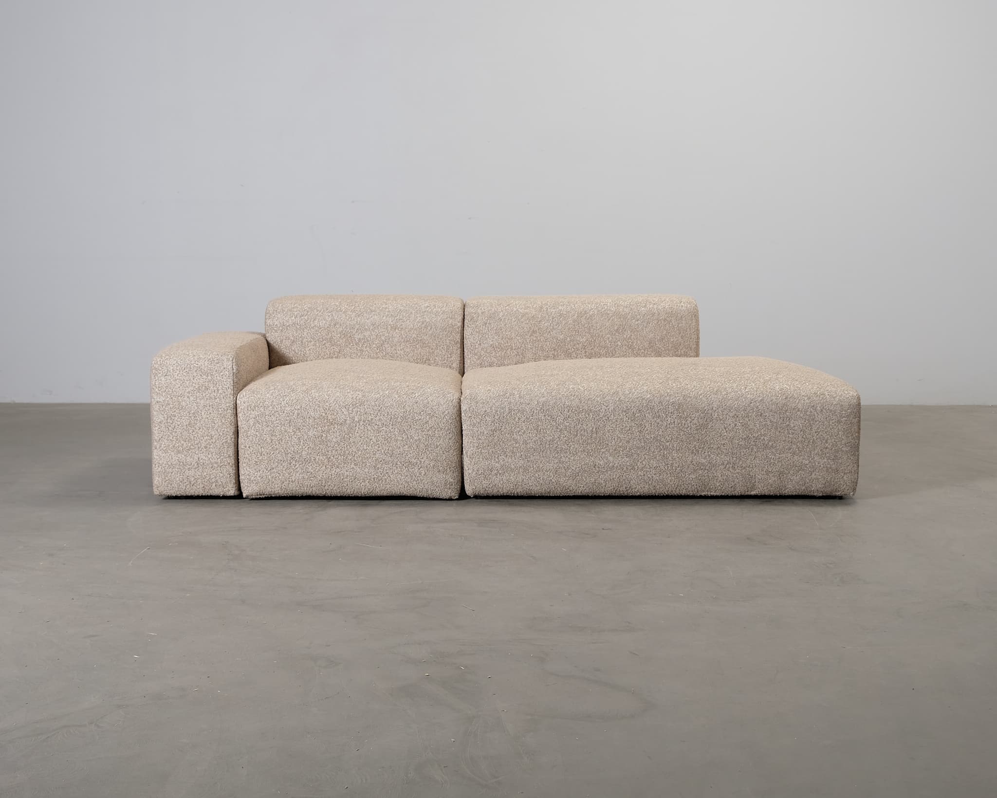 ikimakee Kamu 3-sits soffa med öppet avslut beige