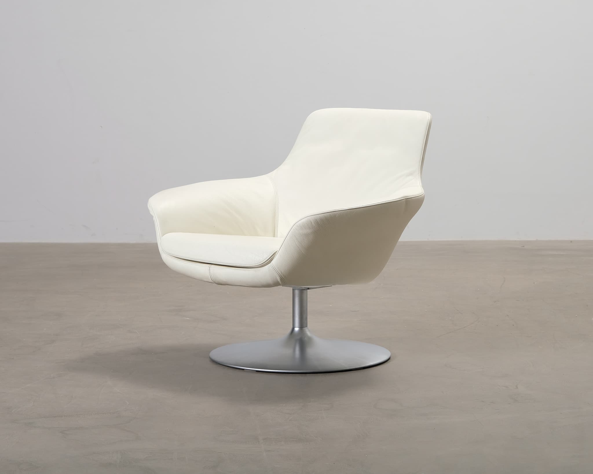 Walter Knoll Oscar skinnfåtölj vit