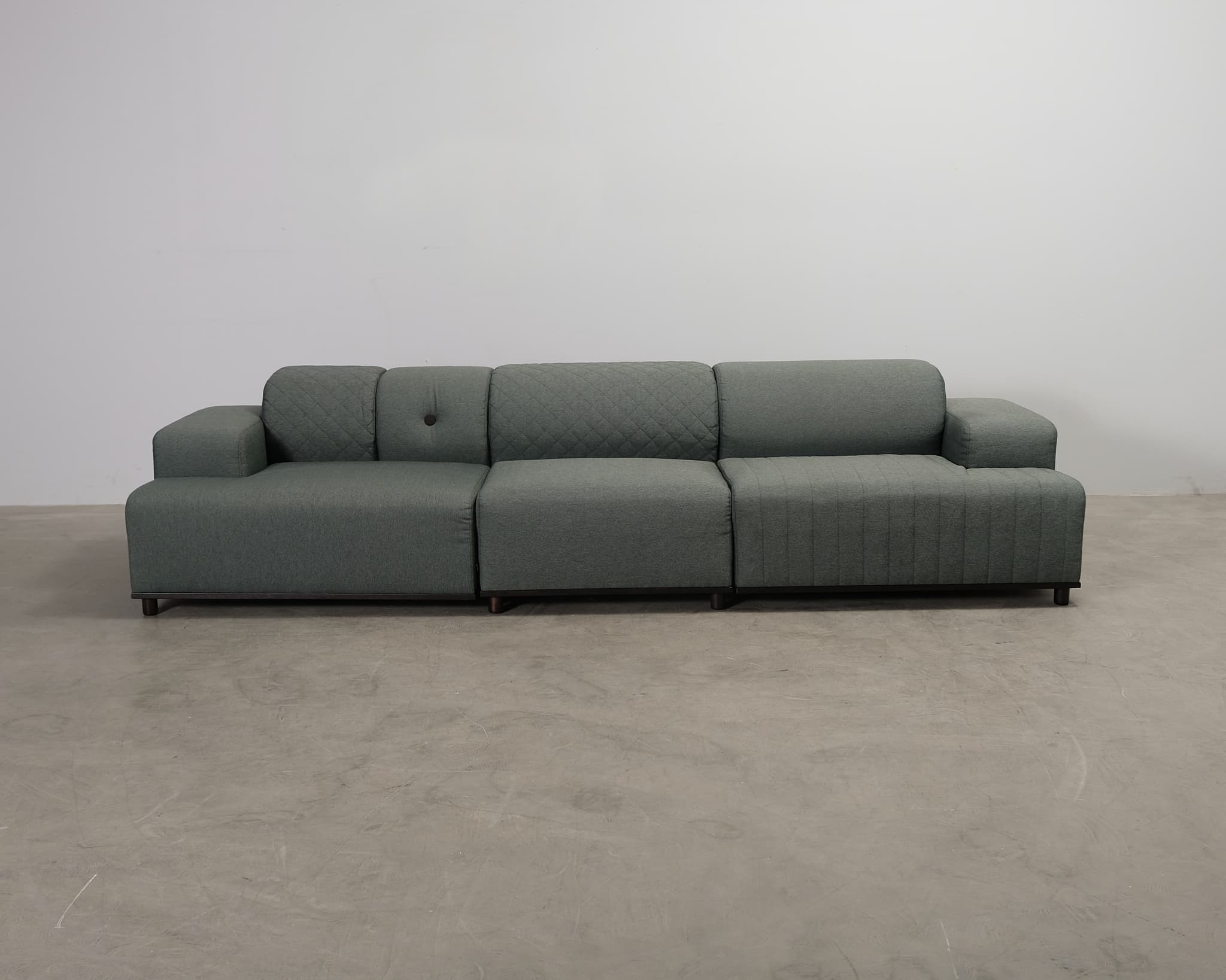 LoOok Industries Lovestory 3-sits modulsoffa grågrön
