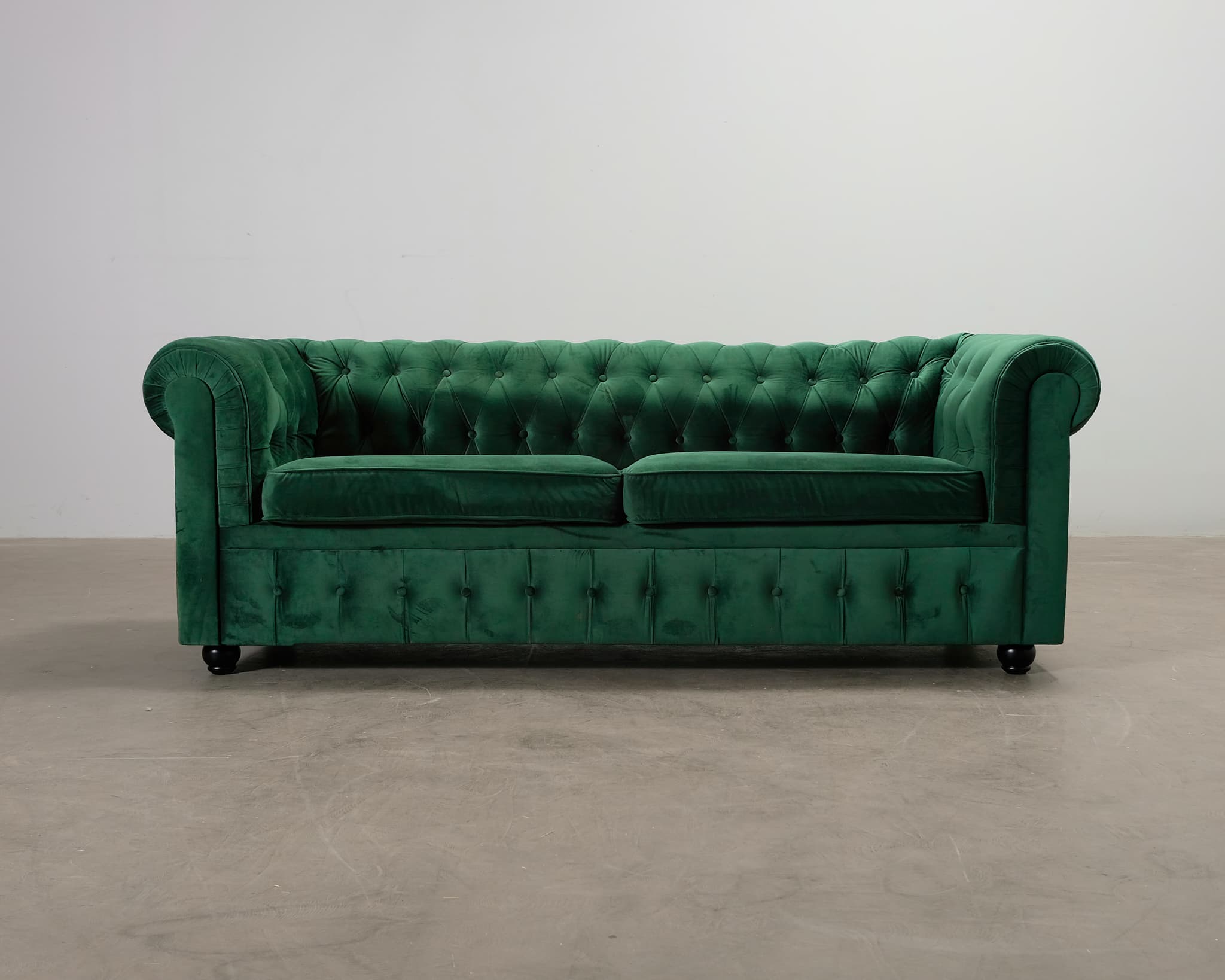 Manor House Chesterfield Lyx 3-sits bäddsoffa grön