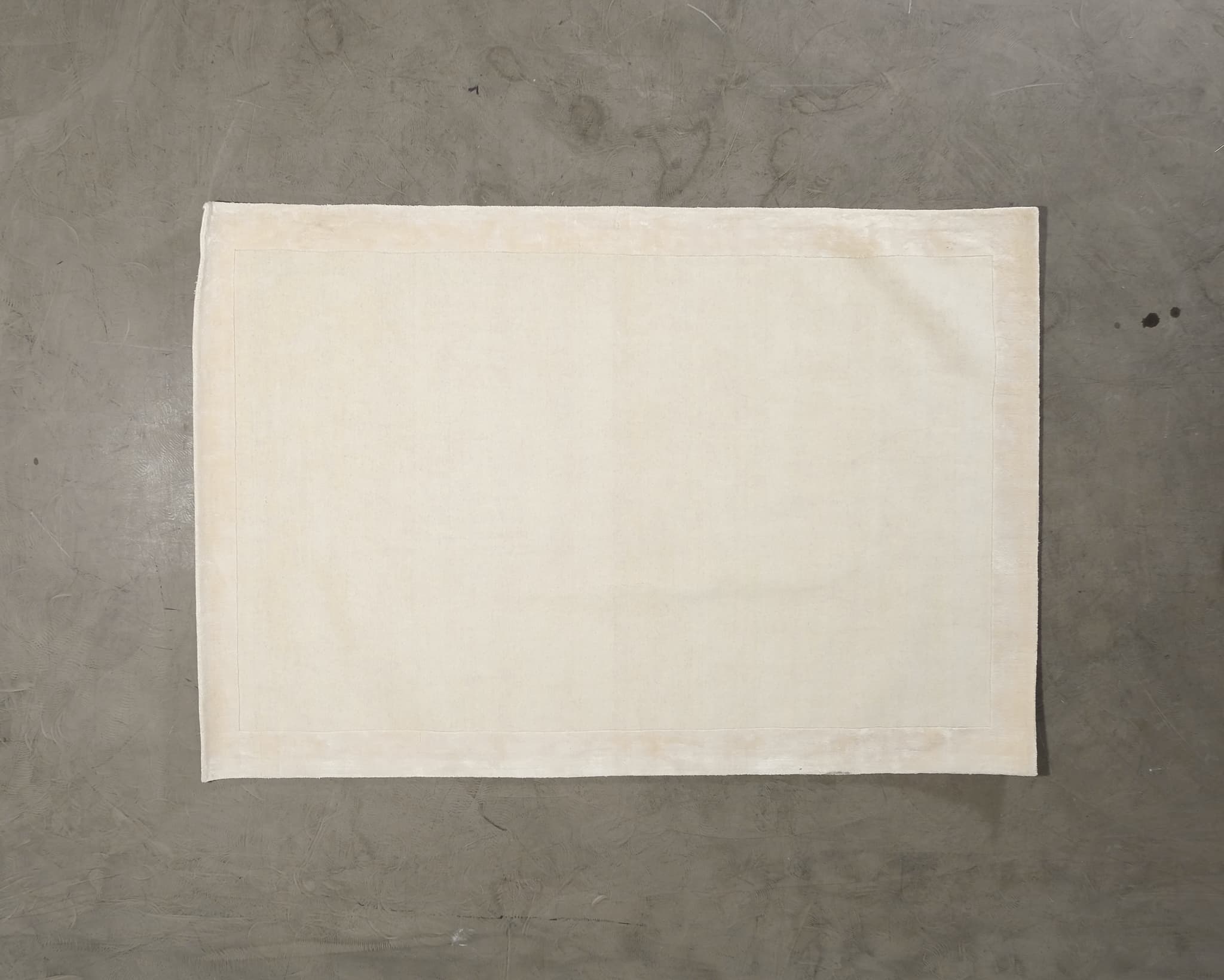 Layered Wool Border ullmatta 180 x 200 naturvit