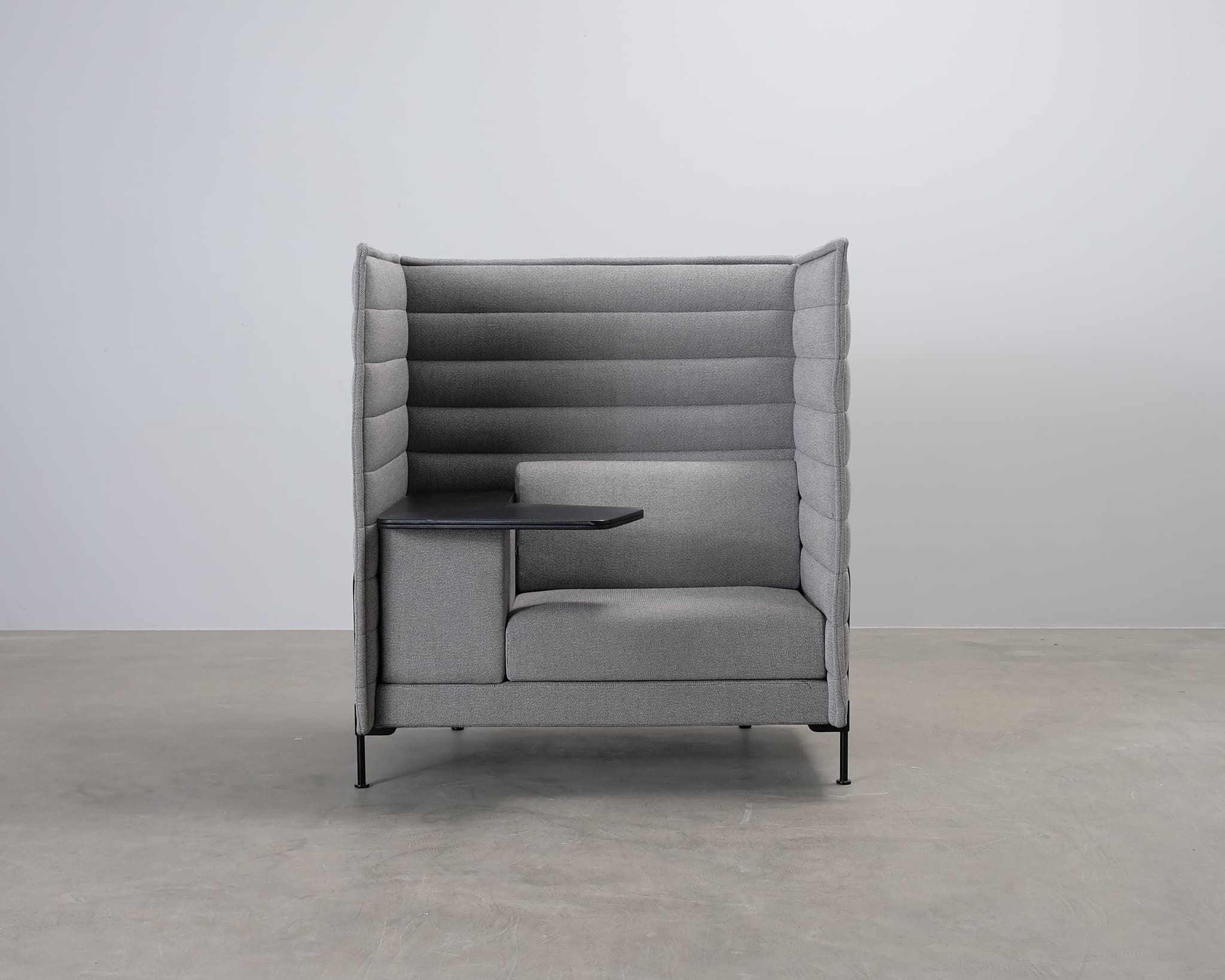 Vitra Alcove Highback Work akustikfåtölj grå