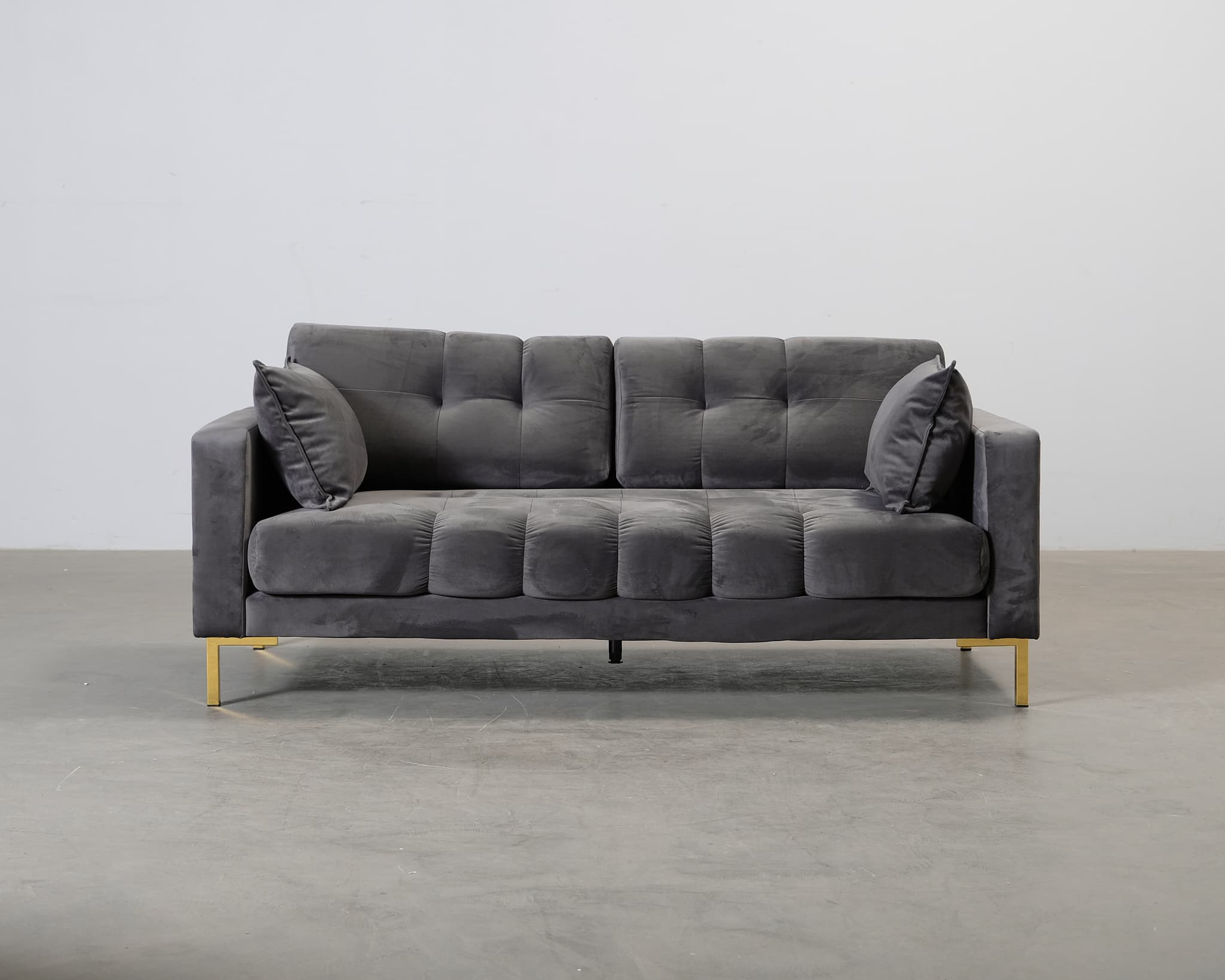 Micadoni Mamaia 2-sits soffa mörkgrå