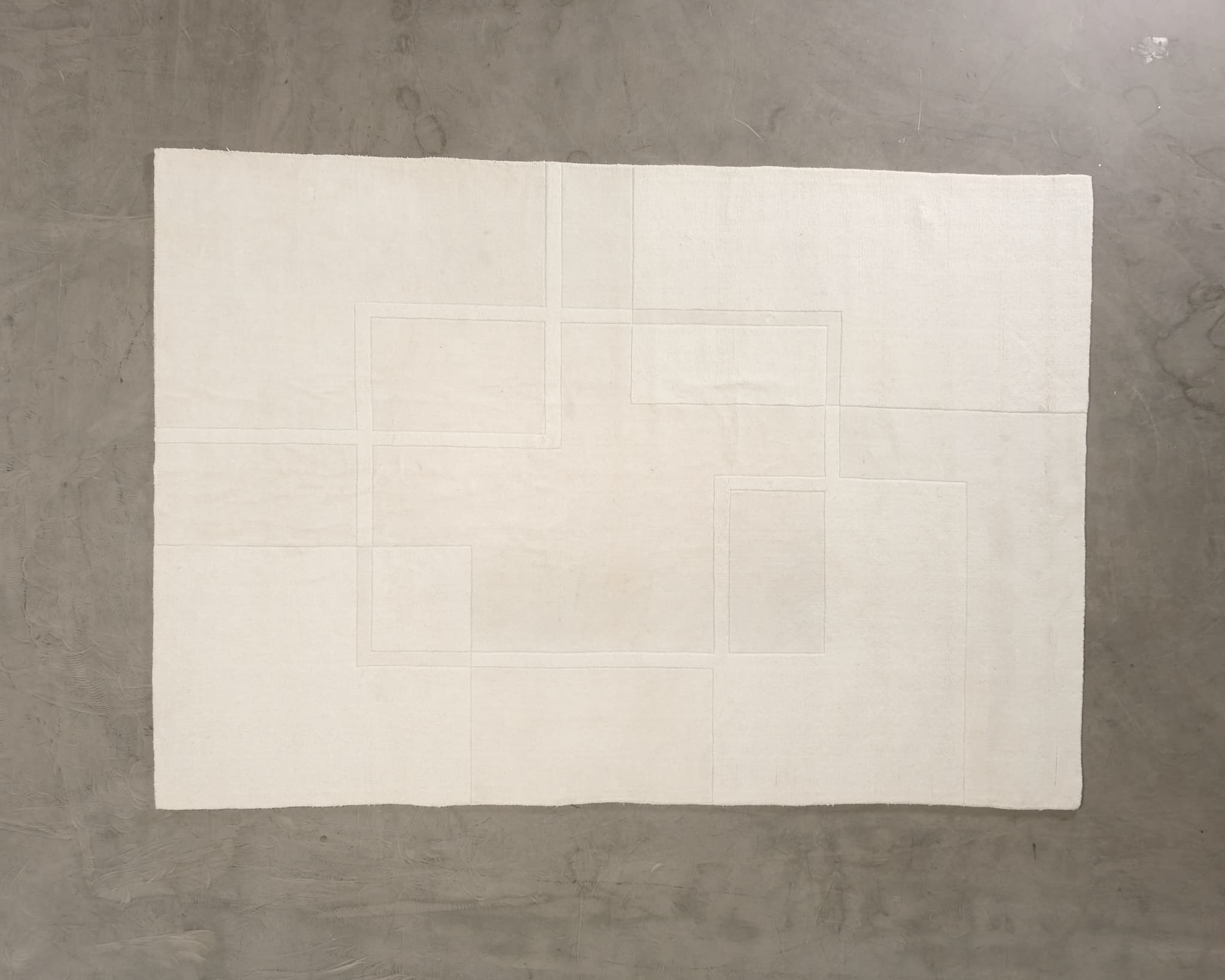 Layered Swedish Grace ullmatta 250 x 350 cm naturvit