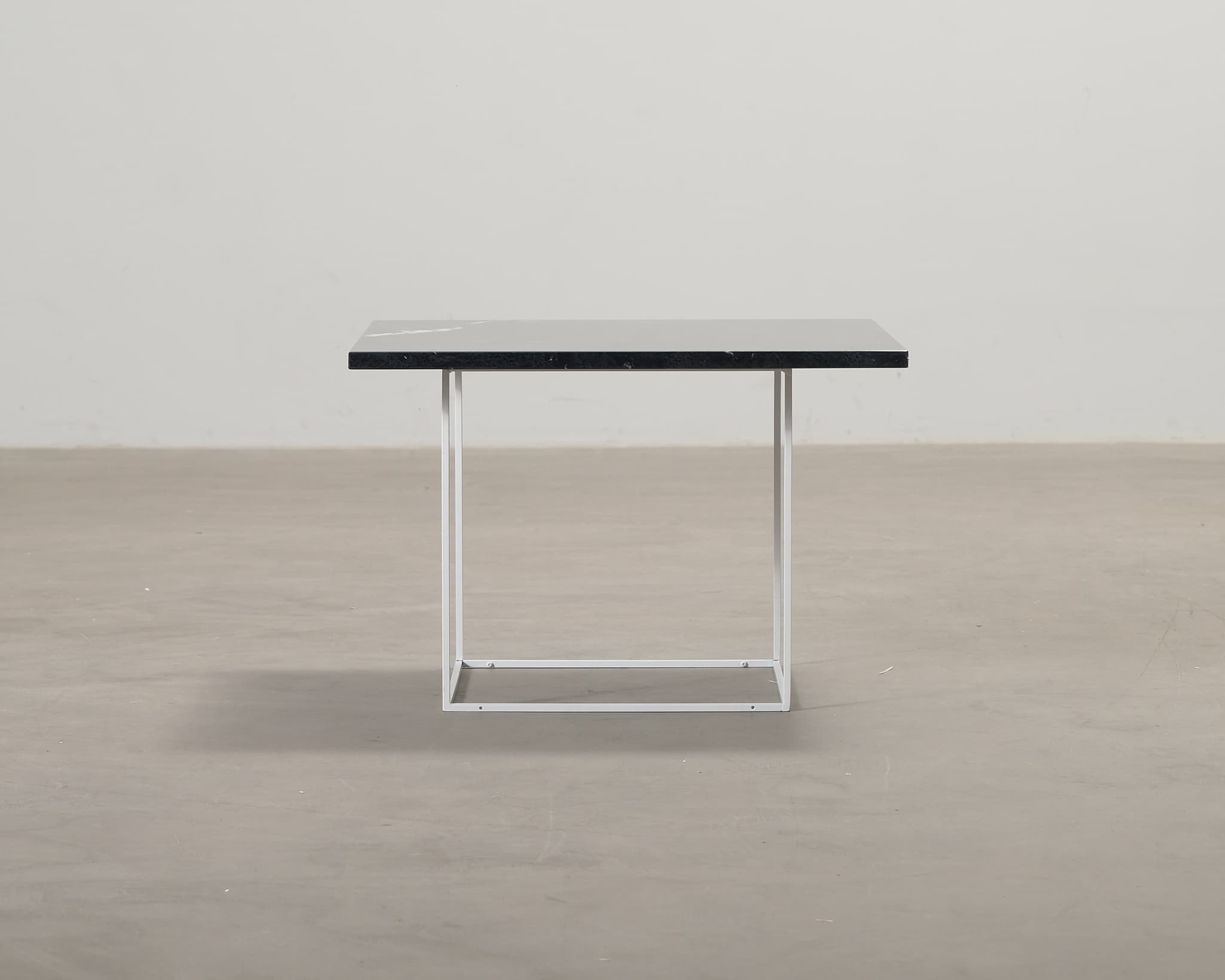 Soffbord med marmorskiva svart 60 x 60 cm