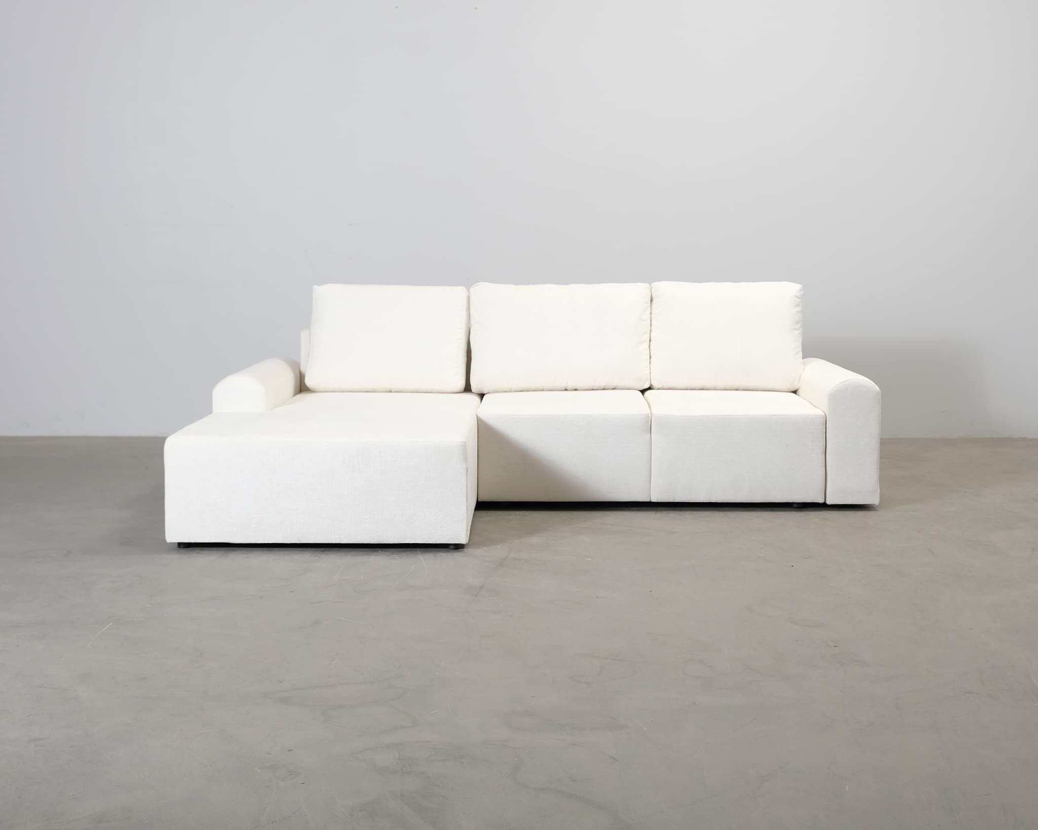 Bella 3-sits bäddsoffa med divan vit