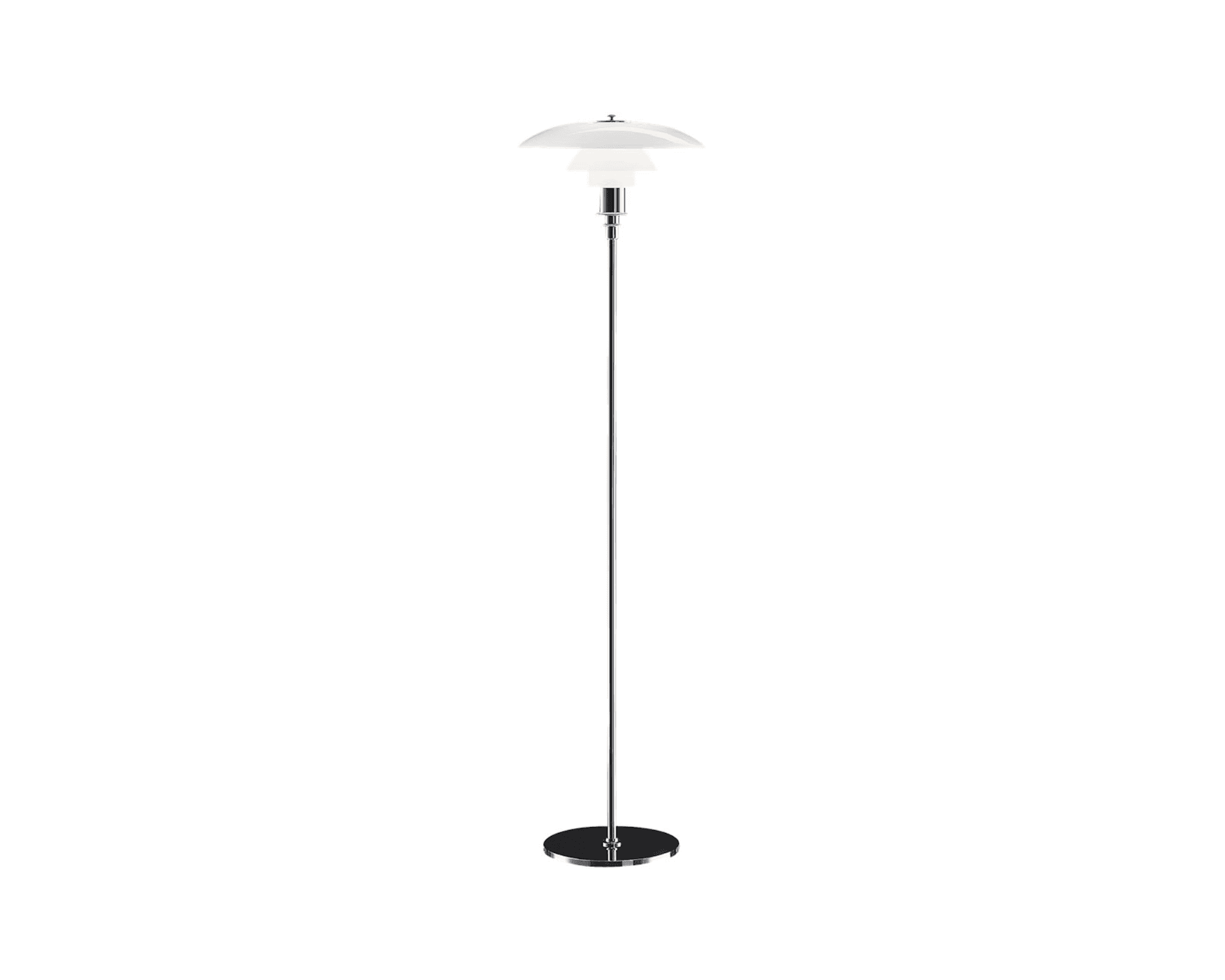 Louis Poulsen PH 3/2 golvlampa krom / vit