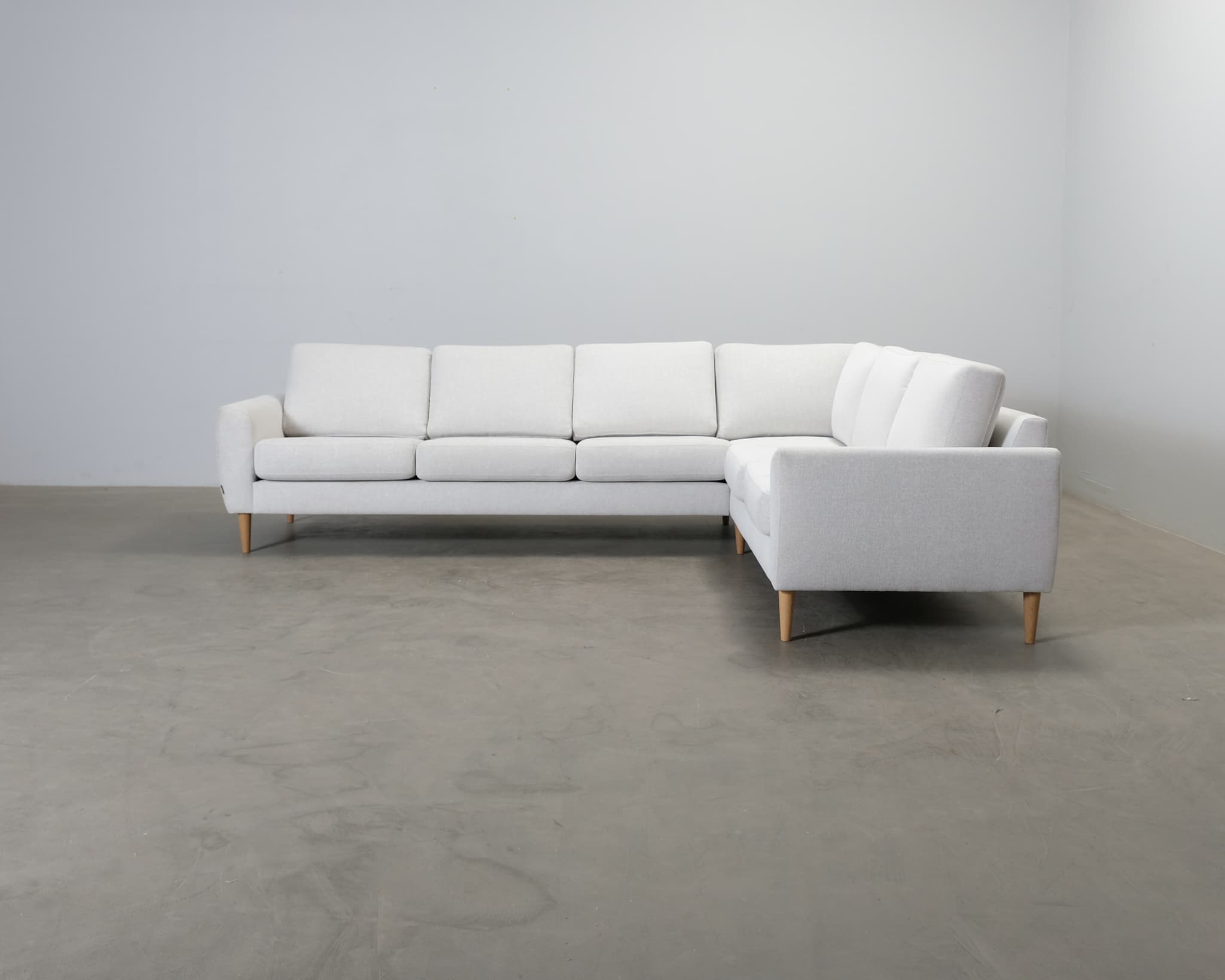 Ross 5-sits hörnsoffa naturvit