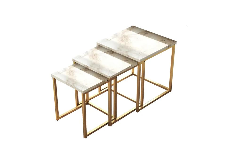 Jaiguna seriebord vit / guld