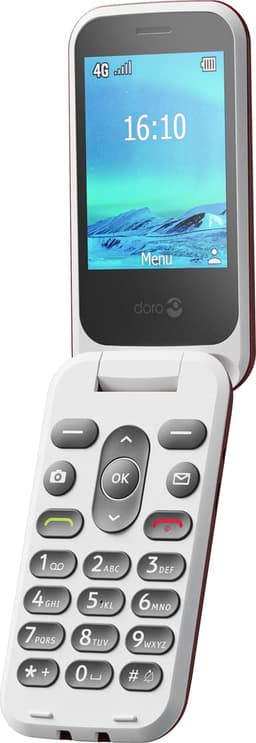 Doro 2881 mobiltelefon (röd) - Nyskick - i originalförpackning