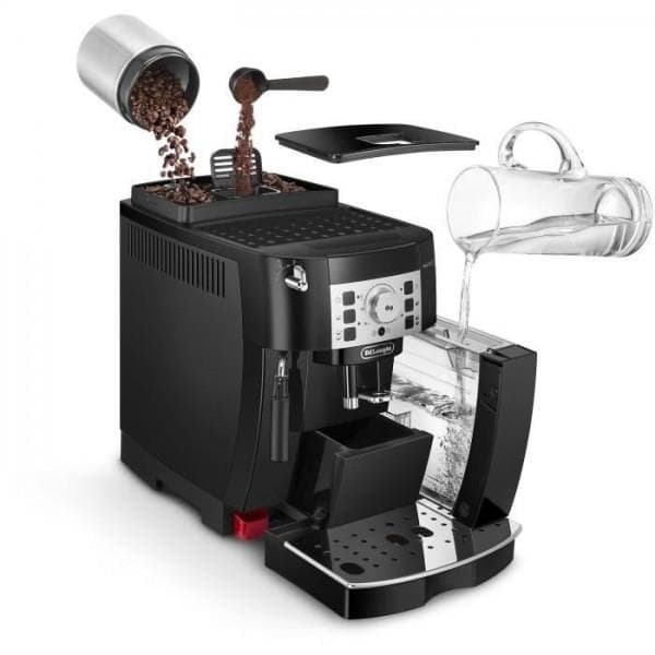 Espressomaschine mit Kaffeemühle Nespresso kompatibel Delonghi Magnifica S ECAM22.110.B 1,8000L - Schwarz