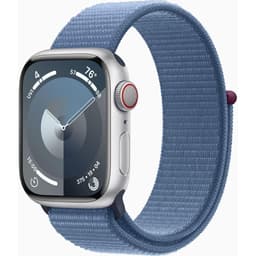 Apple Watch Series 9 (2023) GPS 41 mm - Aluminium Silber - Sport loop Blau