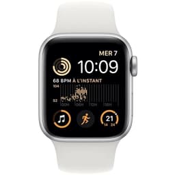 Apple Watch Series SE 2 (2022) GPS 40 mm - Aluminium Silber - Sportarmband Weiß