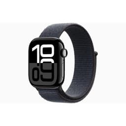 Apple Watch Series 10 (2024) GPS + Cellular 42 mm - Aluminium Diamantschwarz - Trail loop Schwarz