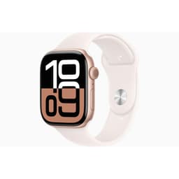 Apple Watch Series 10 (2024) GPS 46 mm - Aluminium Roségold - Sportarmband Rosé
