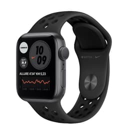 Apple Watch Series 6 (2020) GPS 44 mm - Aluminium Space Grau - Nike Sportarmband Schwarz