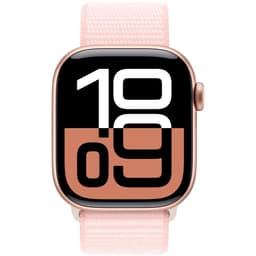Apple Watch Series 10 (2024) GPS 42 mm - Aluminium Roségold - Sport loop Rosé