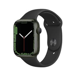 Apple Watch Series 7 (2021) GPS + Cellular 45 mm - Aluminium Grün - Sportarmband Schwarz