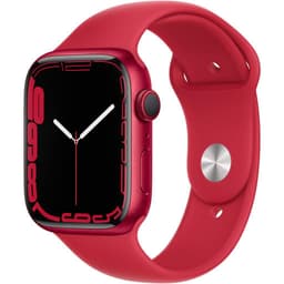 Apple Watch Series 7 (2021) GPS 41 mm - Aluminium Rot - Sportarmband Rot