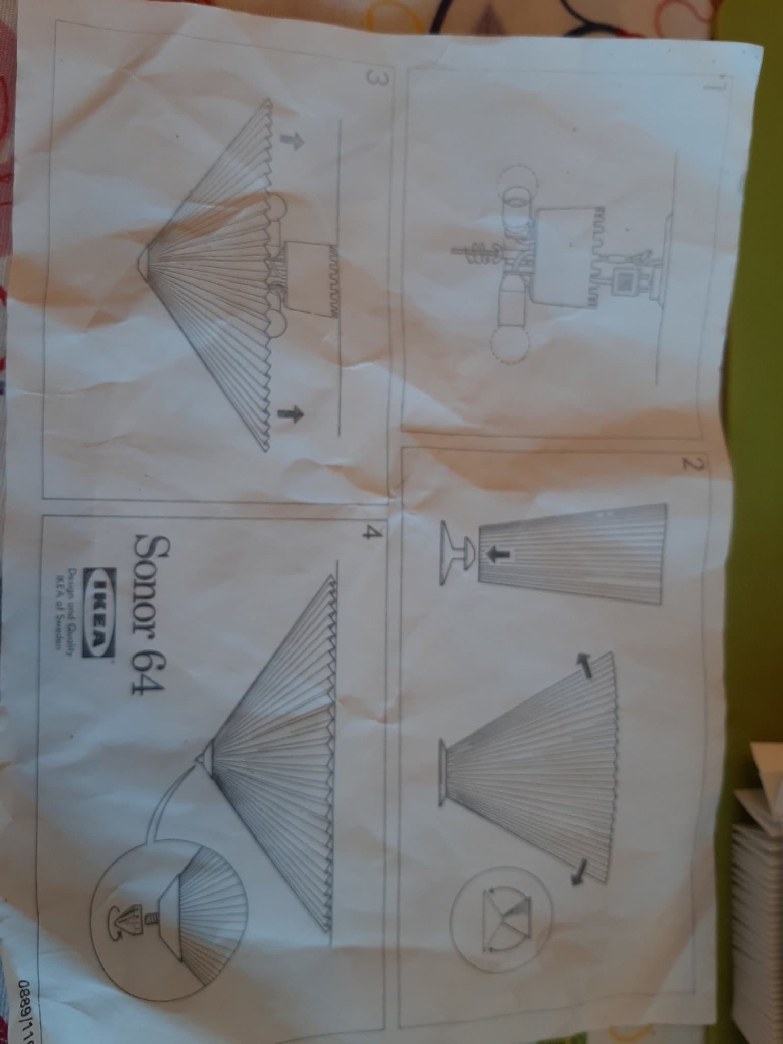 IKEA SONOR Taklampa - Vit