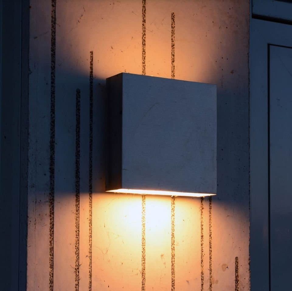 Fasad-/Husbelysning 4 st. danska design-fasadlampor SQUARE 270 grafitgrå