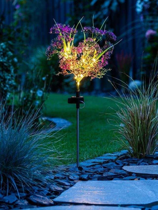 Solcellslampa Lila Blomma