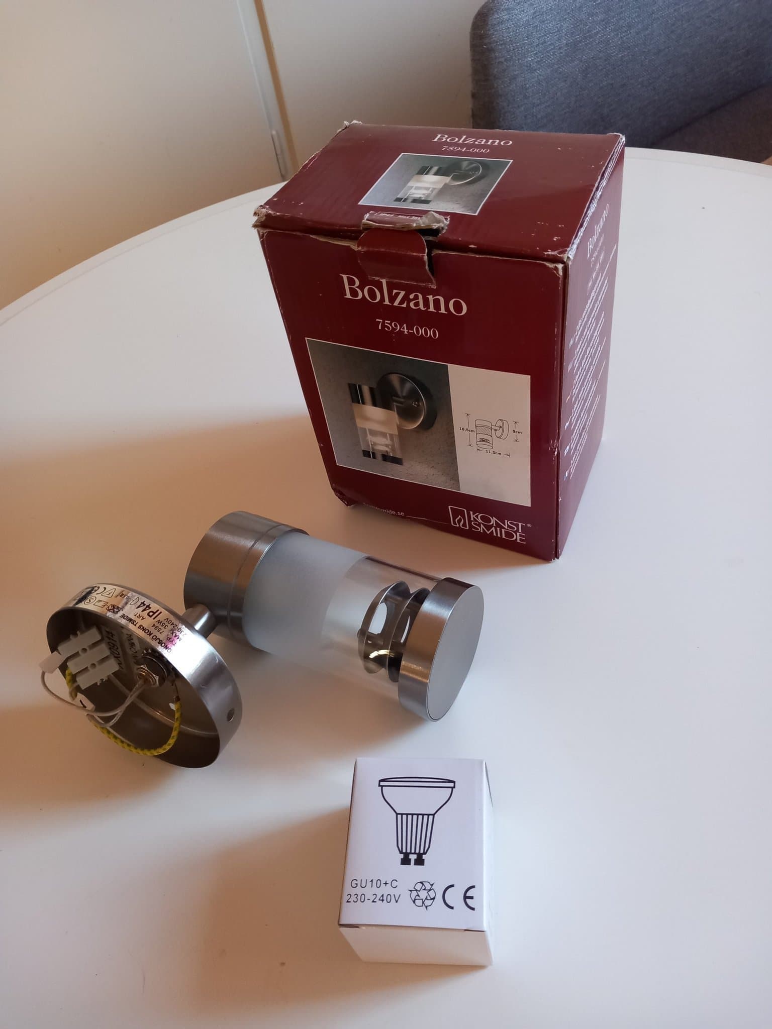 Konstsmide Bolzano 7594-000 utebelysning Konstsmide Vägglampa utomhuslampa