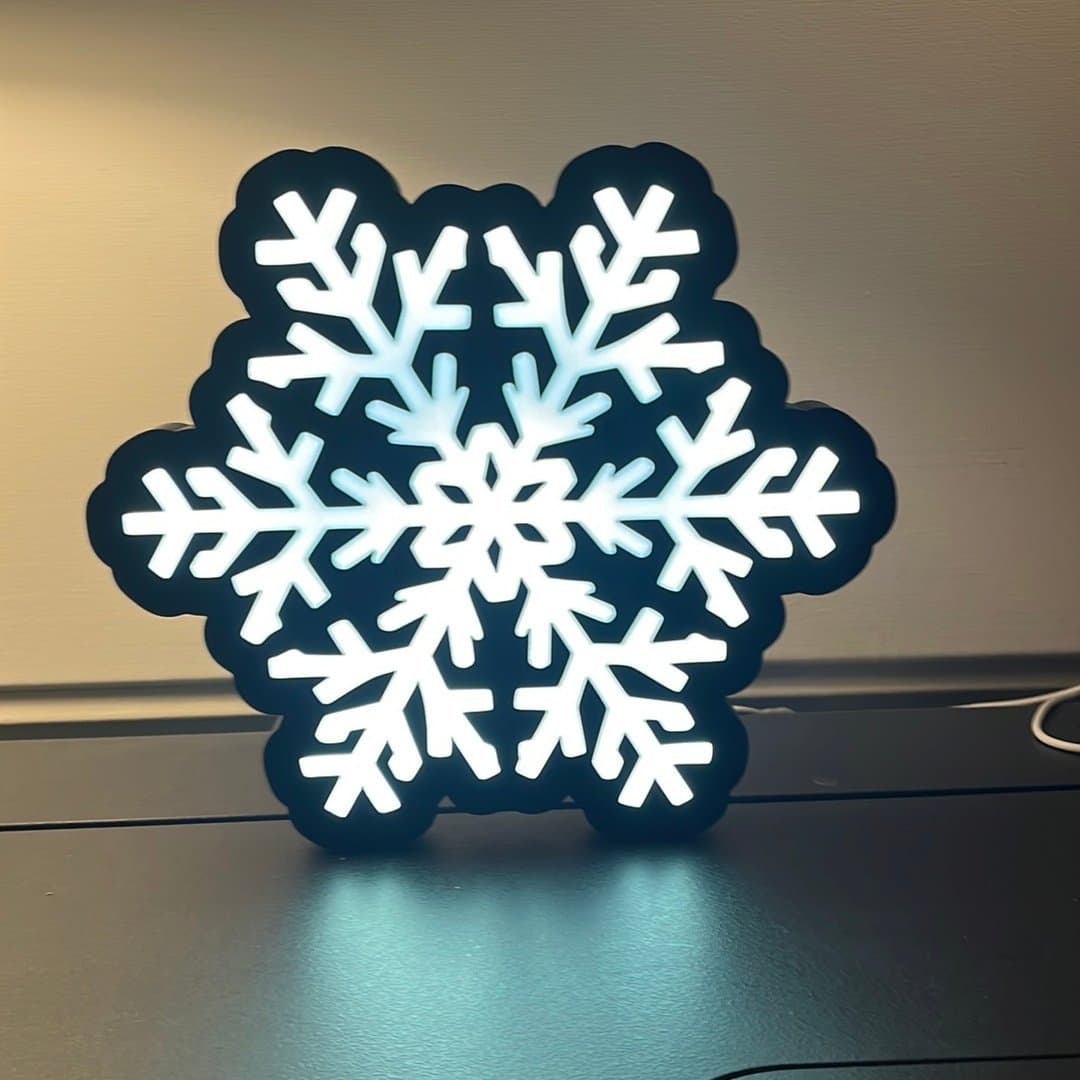 Snöflinga LED Skylt