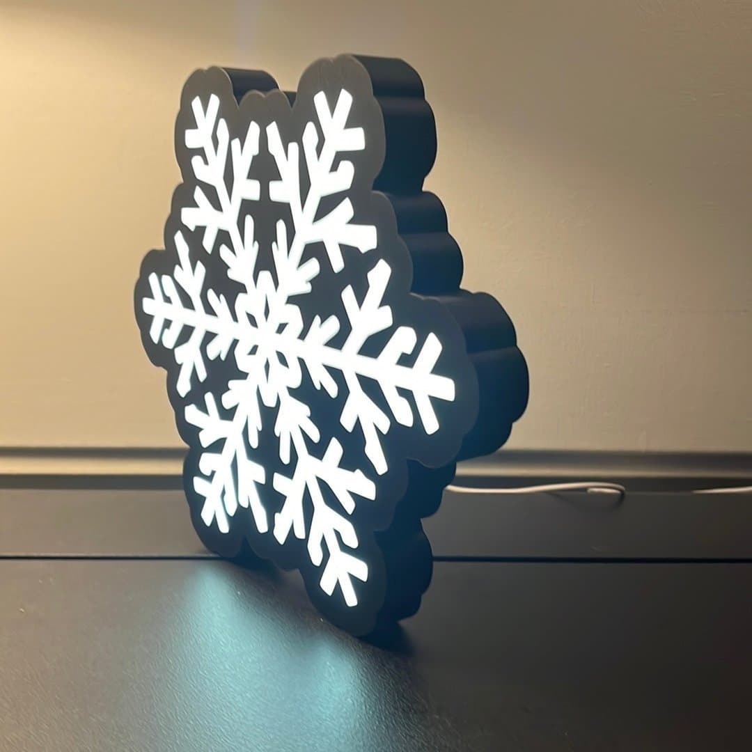 Snöflinga LED Skylt