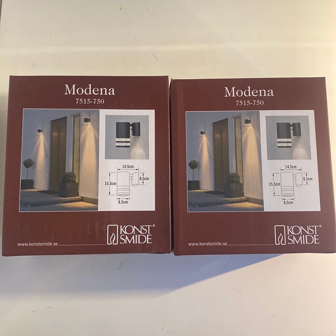 Konstsmide Modena vägglampor 2st ingår annons 1 av 3