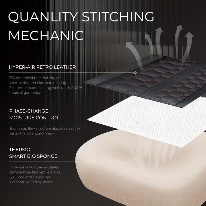 Ergonomisk Gamingstol med fotstöd – lyxig komfort & hög kvalitet