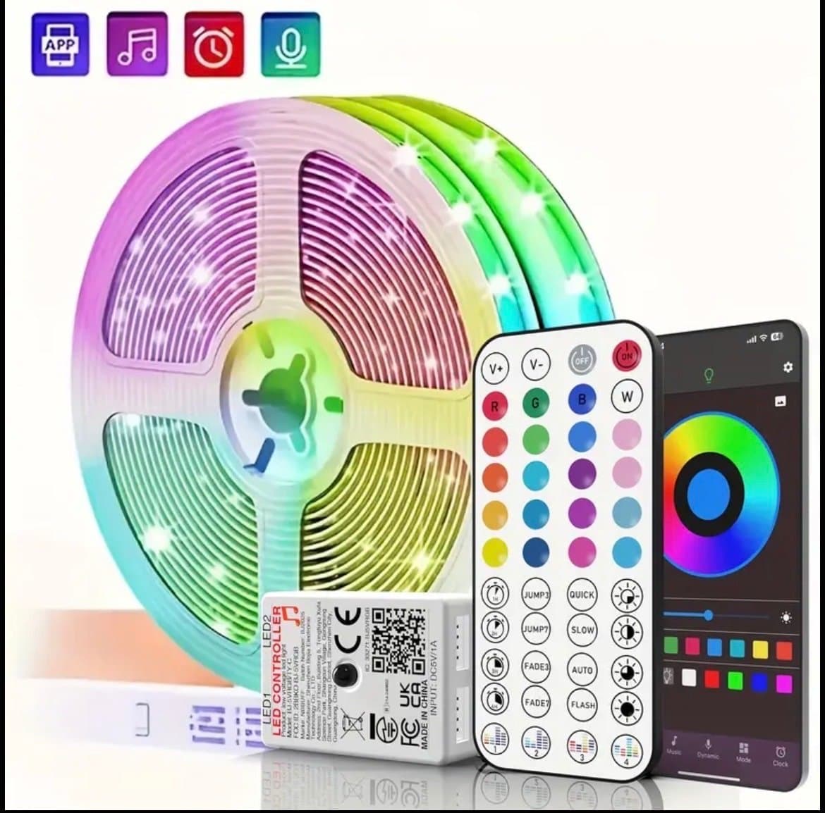 20m RGB LED-slinga – App & fjärr