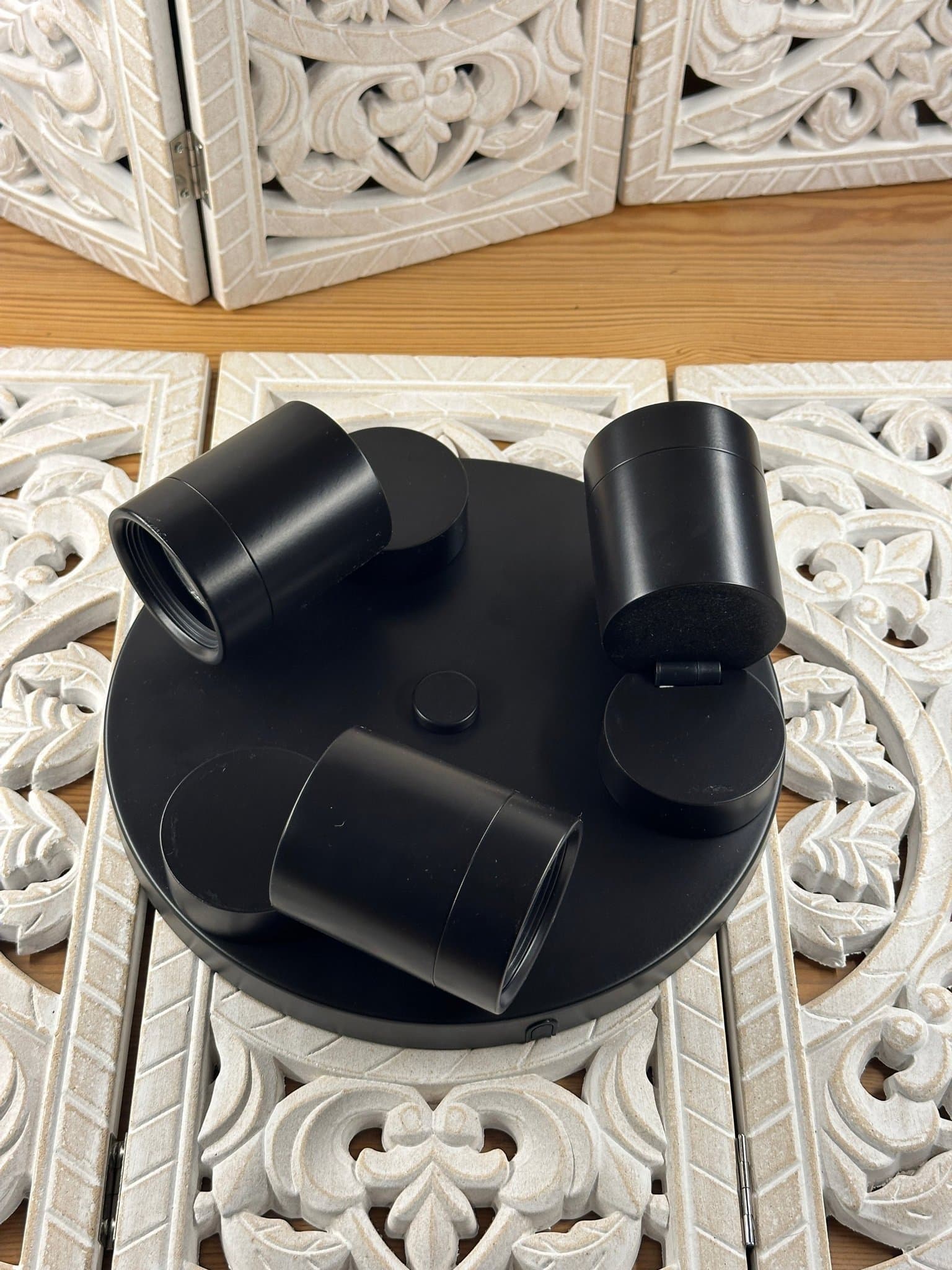 IKEA Nymåne Spotlight 3x8,5W – Svart, Ø 23 cm