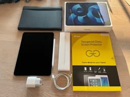 Apple iPad Air 5 ink apple pencil gen 2, skal och skärmskydd