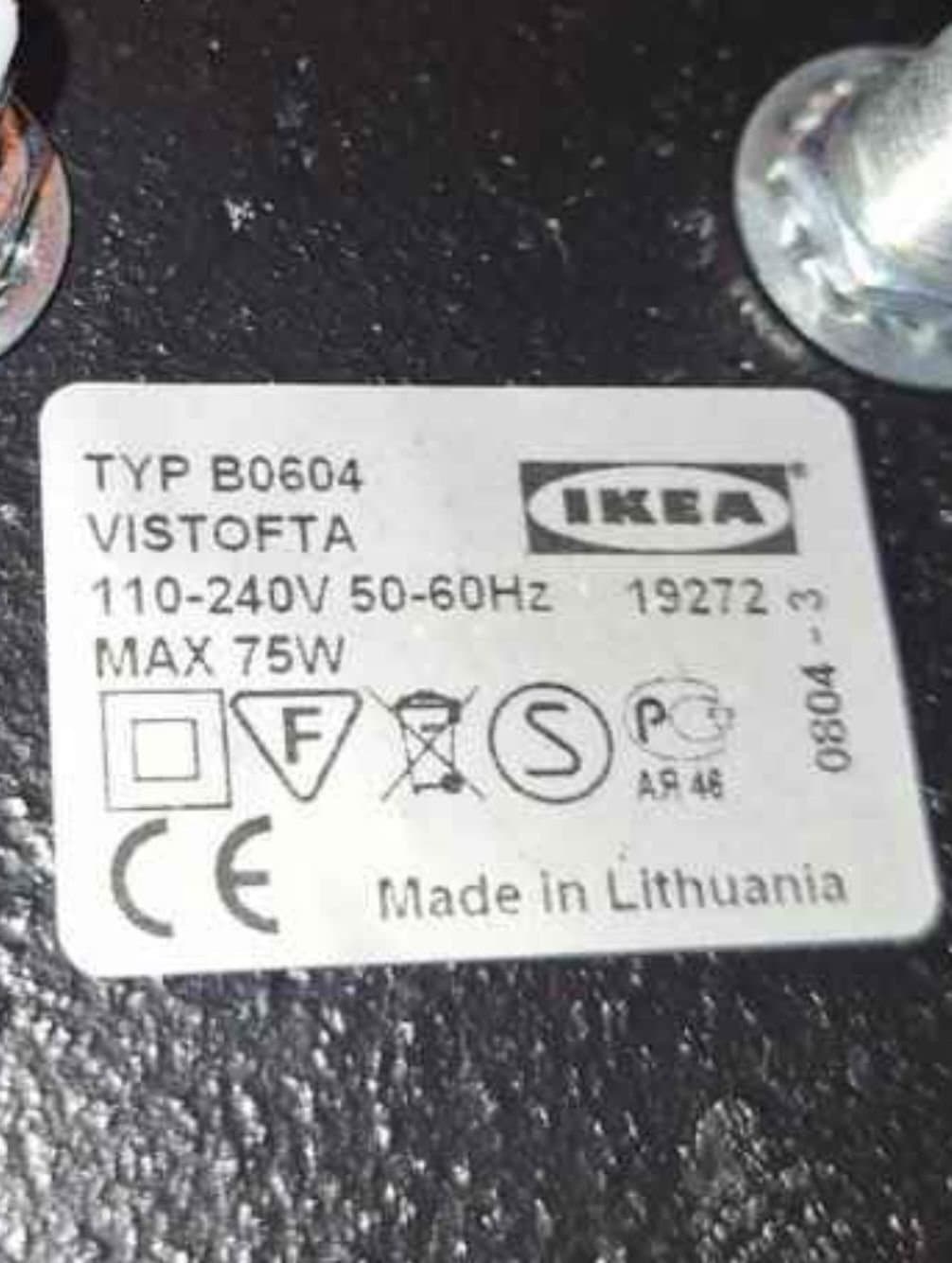 IKEA Vistofta Golvlampa - Bordslampa - Retro - 88 cm hög