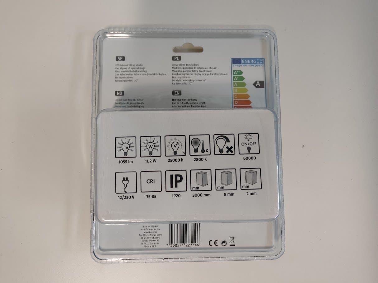 Anslut LED-list 1055 lm, 3 m, IP20