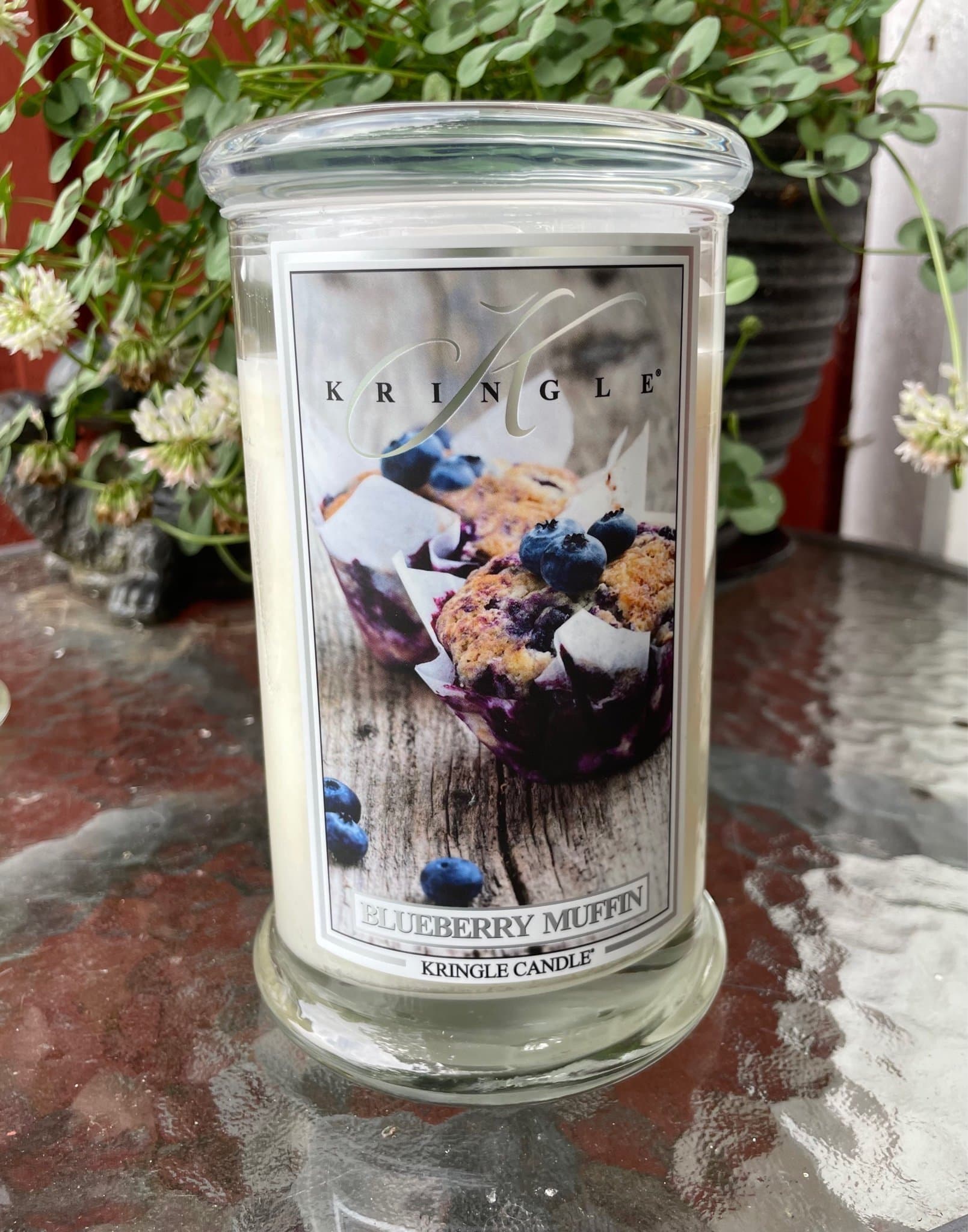 Kringle Candle BLUEBERRY MUFFIN Doftljus Large 2 Wick Nytt