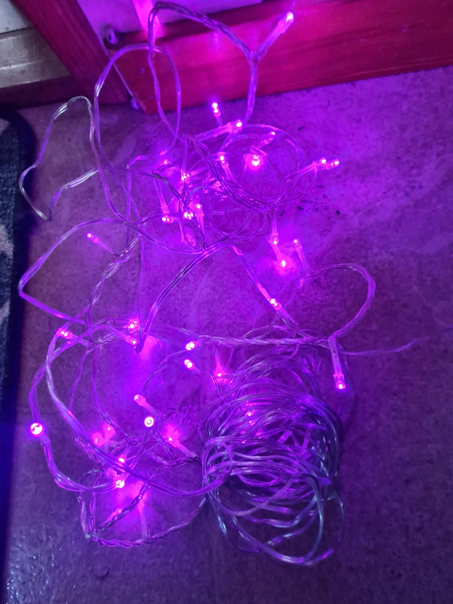 Ljusslinga julgran advent fest kalas rosa/lila