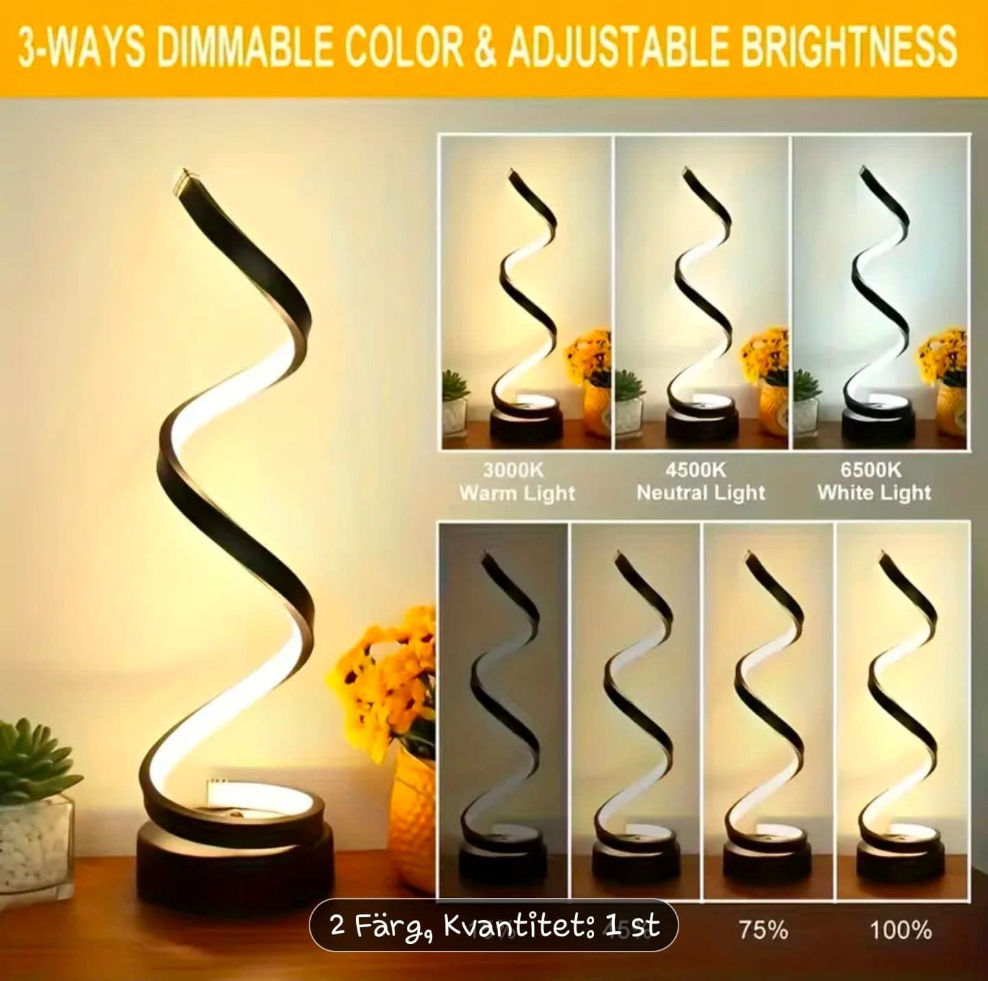 2st Spiral LED Bordslampa