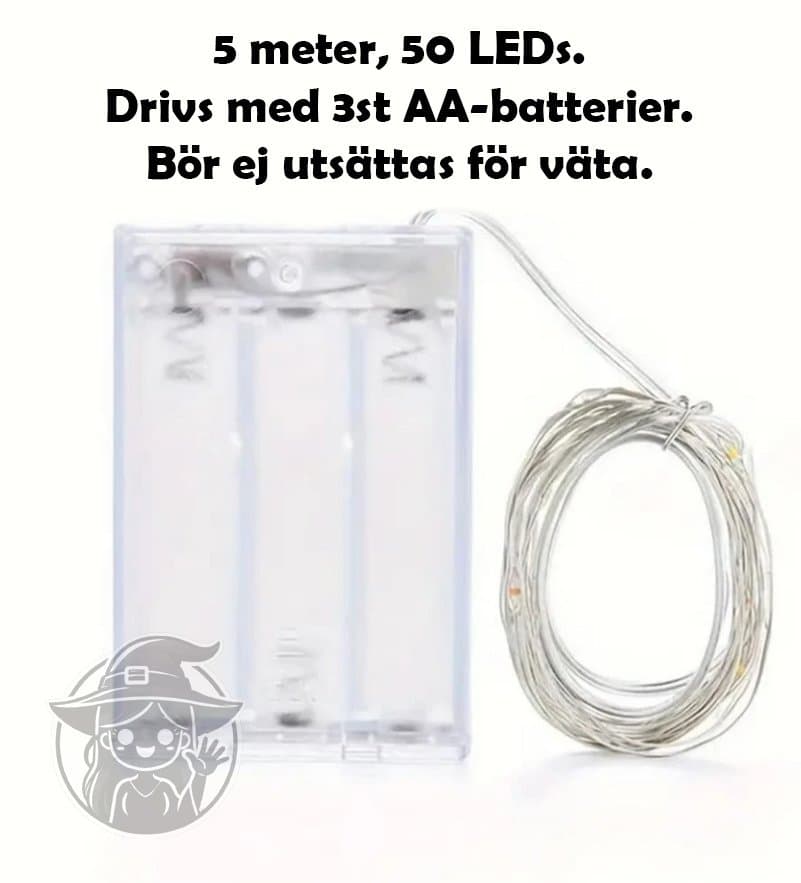 Flerfärgad LED-ljusslinga | 5 Meter | 50 LEDs