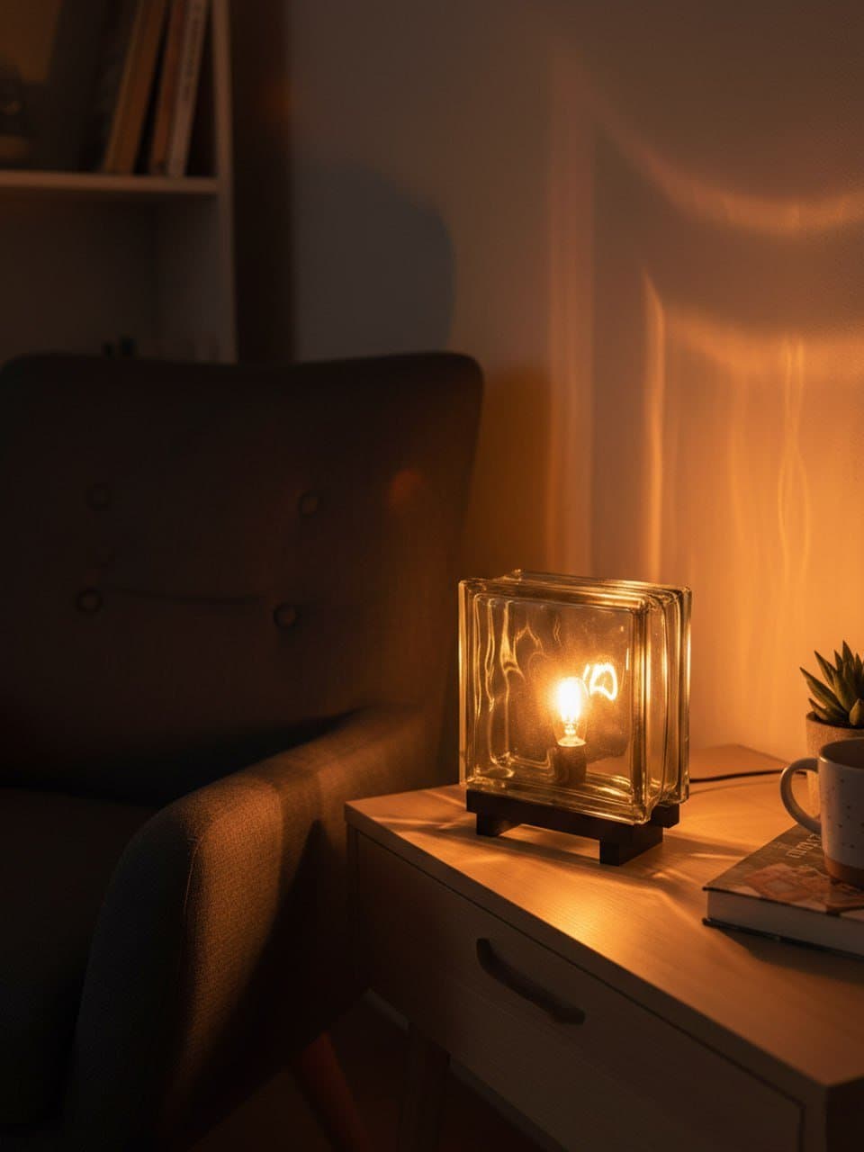 Glasblockslampa | Brutal