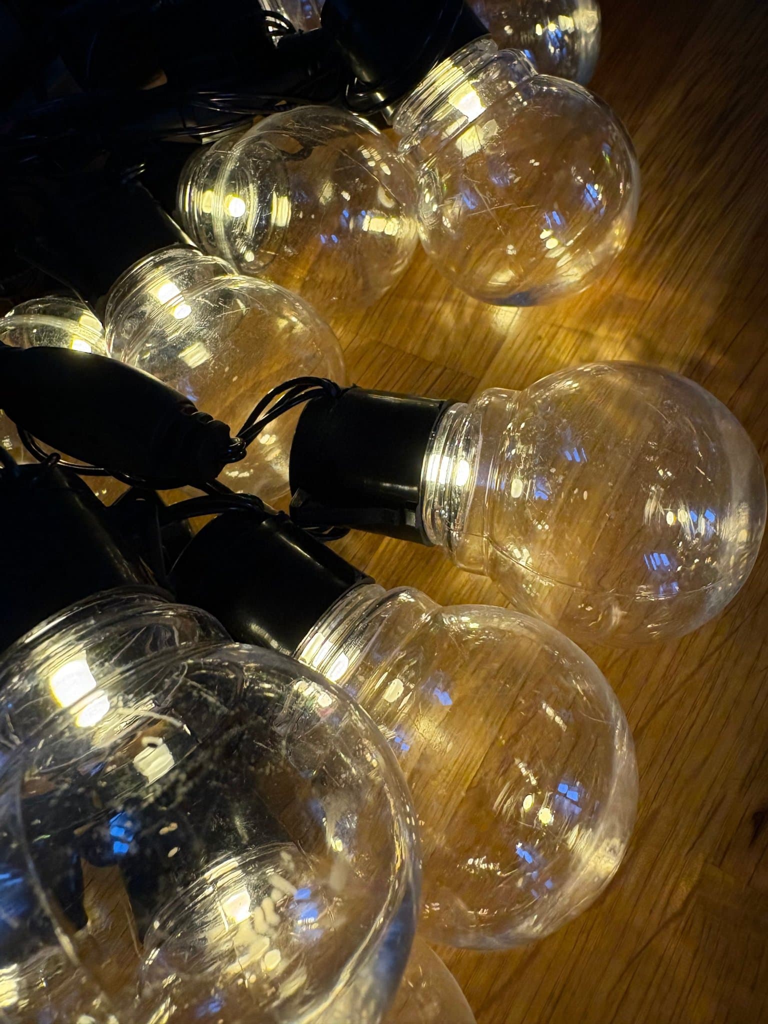 Ljusslinga med glödlampor